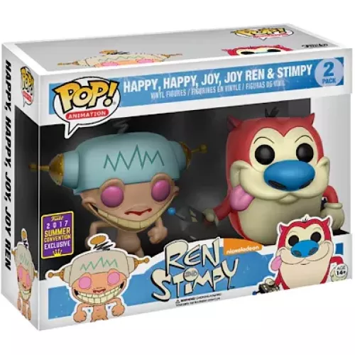 Funko Pop! Stimpy 2 Pack Happy, Happy, Joy, Joy Ren and Stimpy Box