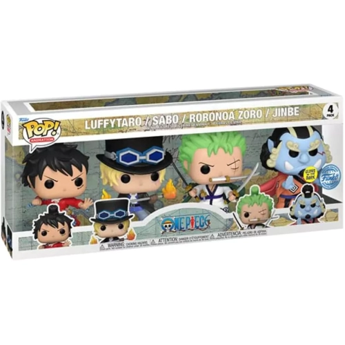 Funko Pop! Sabo 4 Pack Glows in the Dark One Piece Box
