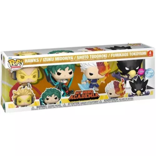 Funko Pop! Fumikage Tokoyami 4 Pack Flocked My Hero Academia Box