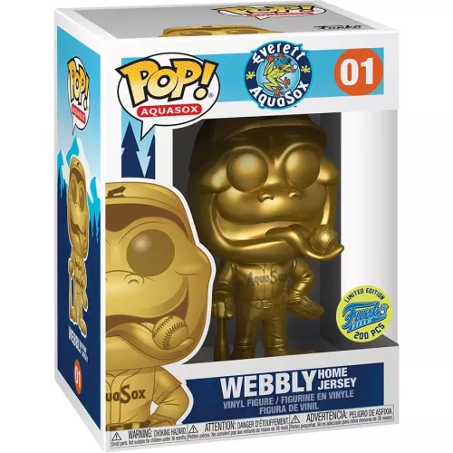 Funko Pop! Webbly #01 Home Jersey Gold Everett Aquasox Box