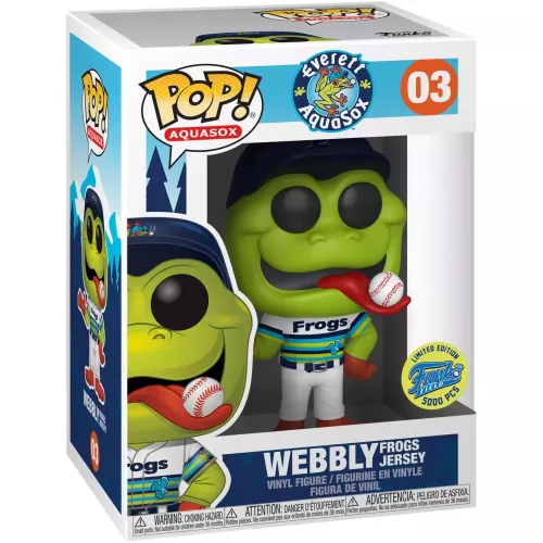 Funko Pop! Webbly #03 Frogs Jersey Everett Aquasox Box