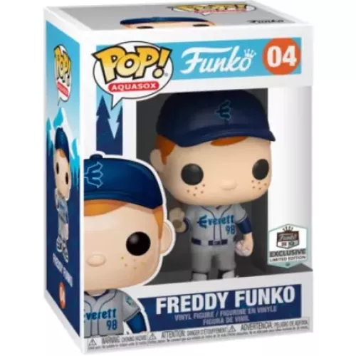 Funko Pop! Freddy Funko #04 AquaSox Grey Jersey Vinyl Figure Box