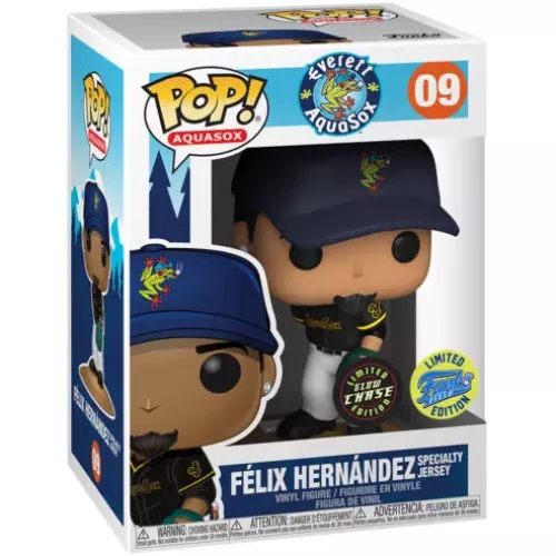 Funko Pop! Félix Hernández #09 Specialty Jersey Chase Glows in the Dark Box