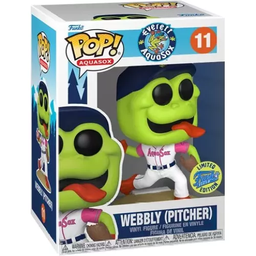Funko Pop! Webbly #11 Pitcher Everett Aquasox Vinyl Figure Box