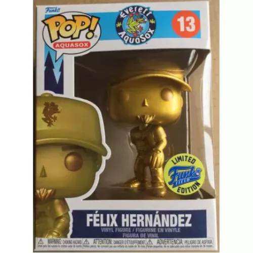 Funko Pop! Félix Hernández #13 Gold Everett Aquasox Box