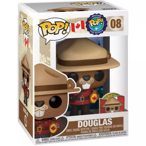 Funko Pop! Douglas #08 with Pin Canada POP! Around the World Box