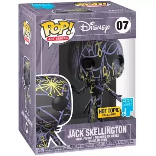 Funko Pop! Jack Skellington #07 Black Disney Art Series Box