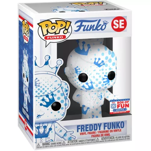Funko Pop! Freddy Funko SE Art Series Light Blue Dots Box