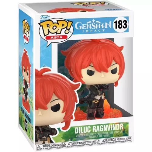 Funko Pop! Diluc #183 Genshin Impact Asia Vinyl Figure Box