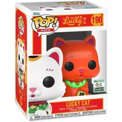 Funko Pop! Lucky Cat #190 Red Asia Vinyl Figure Box