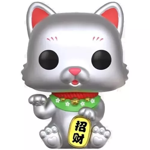 Funko Pop! Lucky Cat #190 Silver Metallic Asia Vinyl Figure