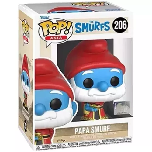 Funko Pop! Papa Smurf #206 The Smurfs Asia Vinyl Figure Box