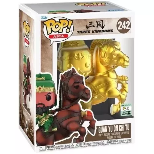 Funko Pop! Guan Yu on Chi Tu #242 6 Inch Gold Romance of the Three Kingdoms Box