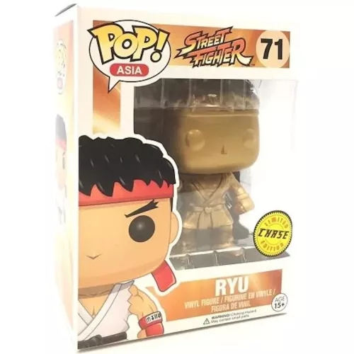 Funko Pop! Ryu #71 Chase Gold Street Fighter Asia Vinyl Figure Box