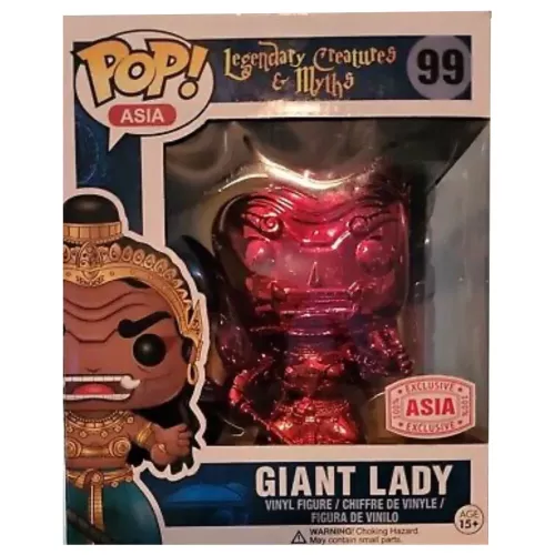 Funko Pop! Giant Lady #99 Red 6 Inch Chrome Legendary Creatures & Myths Box