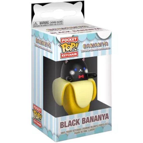 Funko Pop! Black Bananya Pocket Pop! Keychain Bananya The kitty who lives in a banana Box