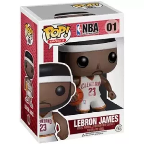 Funko Pop! LeBron James #01 White Jersey Cleveland Cavaliers Box