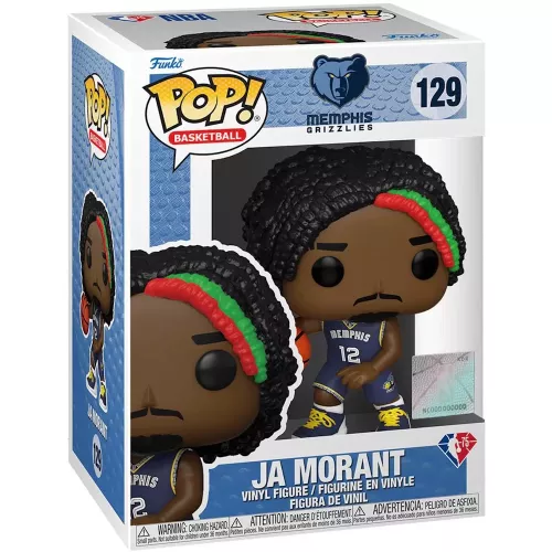 Funko Pop! Ja Morant #129 City Edition Jersey Memphis Grizzlies Box