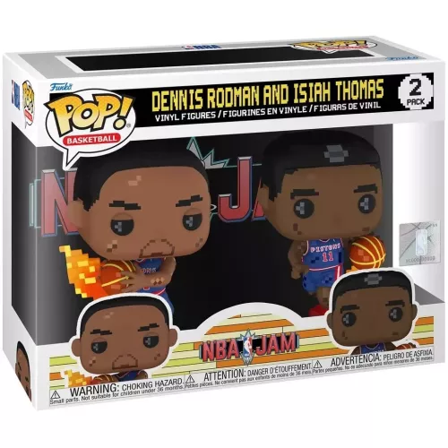 Funko Pop! Dennis Rodman 2 Pack 8-Bit Detroit Pistons Box