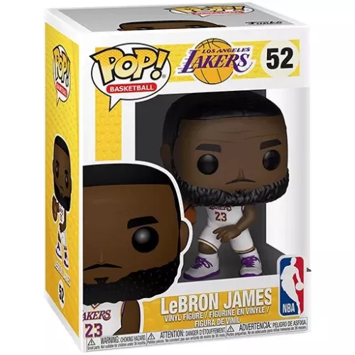 Funko Pop! LeBron James #52 White Jersey Los Angeles Lakers Box