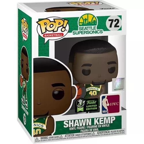 Funko Pop! Shawn Kemp #72 Seattle SuperSonics Basketball Box