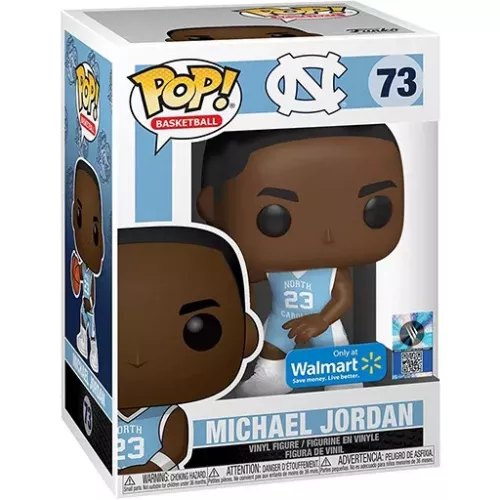 Funko Pop! Michael Jordan #73 Blue Home Jersey UNC Tar Heels Box