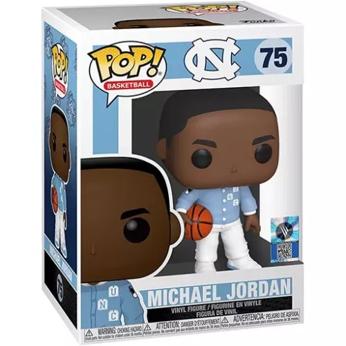 Funko Pop! Michael Jordan #75 Warmups UNC Tar Heels Box
