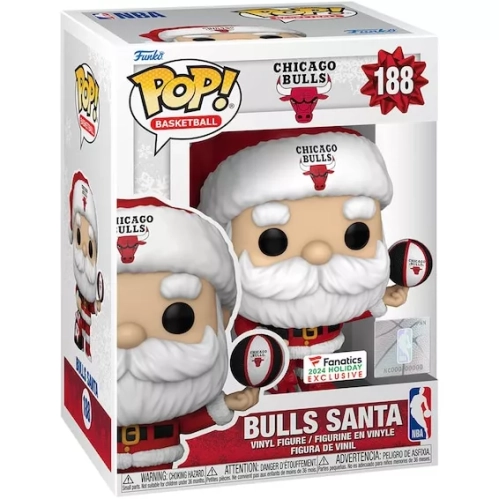 Funko Pop! Bulls Santa #188 Chicago Bulls Basketball Box
