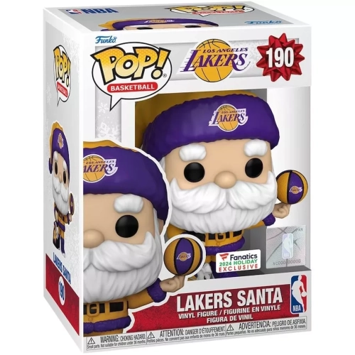 Funko Pop! Lakers Santa #190 Los Angeles Lakers Basketball Box