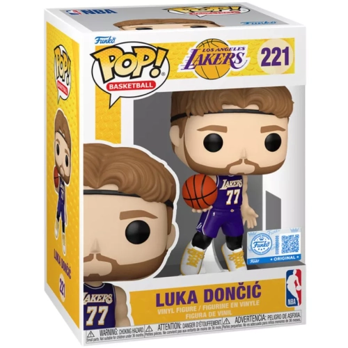 Funko Pop! Luka Dončić #221 Purple Jersey Los Angeles Lakers Box