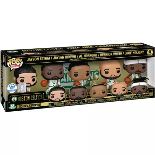 Funko Pop! Derrick White 5 Pack Boston Celtics NBA Champions Box