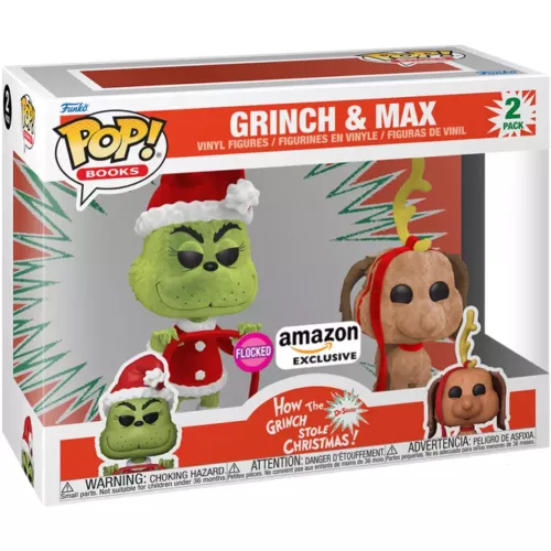 Funko Pop! Grinch 2 Pack Flocked Dr. Seuss How the Grinch Stole Christmas! Box
