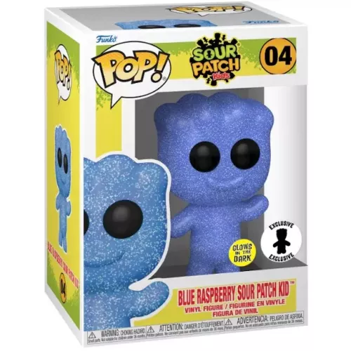 Funko Pop! Blue Raspberry Sour Patch Kid #04 Glows in the Dark Box