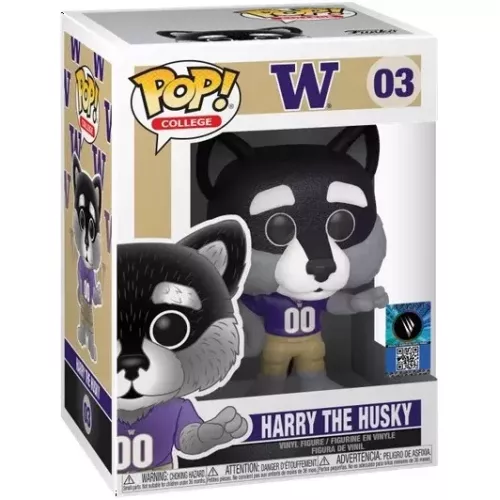 Funko Pop! Harry the Husky #03 Washington Huskies College Box