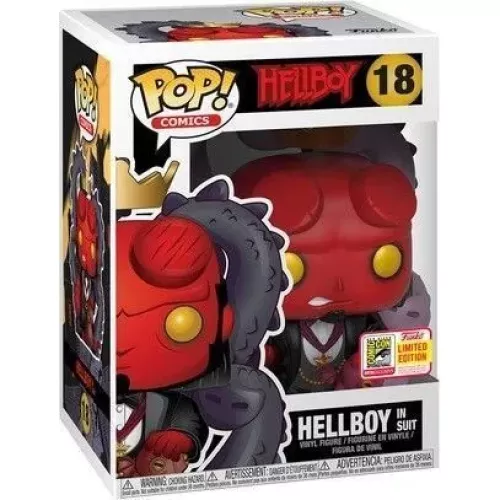 Funko Pop! HellBoy in Suit #18 Comics Vinyl Figure Box