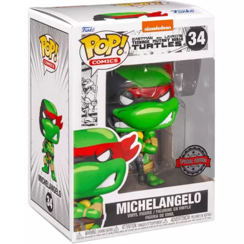 Funko Pop! Michelangelo #34 Nickelodeon Eastman and Laird's Teenage Mutant Ninja Turtles Box