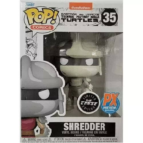 Funko Pop! Shredder #35 Chase Black and White Nickelodeon Eastman and Laird's Teenage Mutant Ninja Turtles Box
