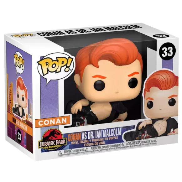 Conan as Dr. Ian Malcolm Box