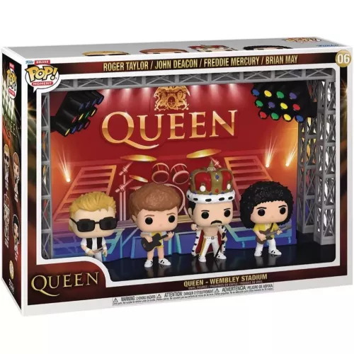 Funko Pop! Queen Wembley Stadium #06 Roger Taylor / John Deacon / Freddie Mercury / Brian May Box