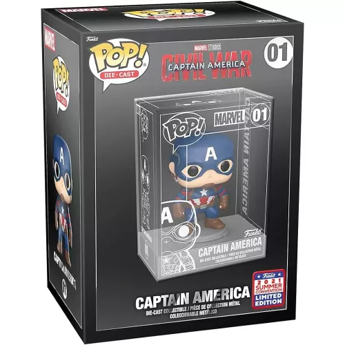 Funko Pop! Captain America #01 Die-cast Marvel Studios Captain America Civil War Box