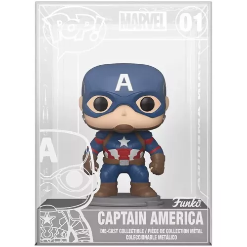 Funko Pop! Captain America #01 Die-cast Marvel Studios Captain America Civil War