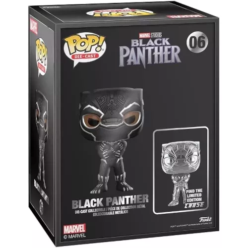 Funko Pop! Black Panther #06 Die-cast Chase Silver Box