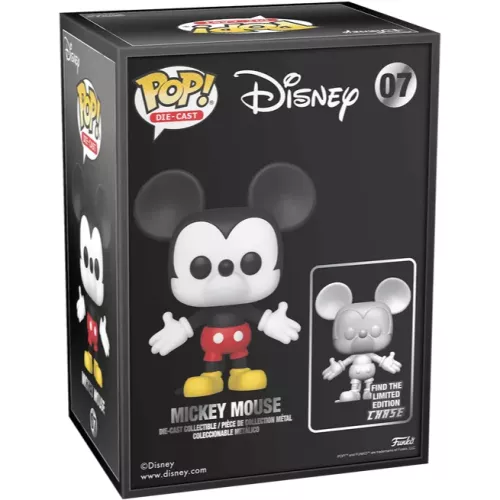Funko Pop! Mickey Mouse #07 Die-cast Chase Silver Disney Box