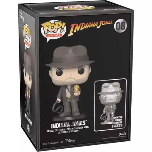 Funko Pop! Indiana Jones #08 Die-cast Chase Silver Box