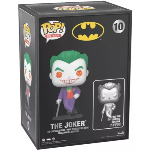 Funko Pop! The Joker #10 Die-cast Chase Silver Batman Box