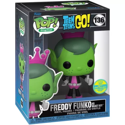 Funko Pop! Freddy Funko as Beast Boy #136 Teen Titans Go! Box