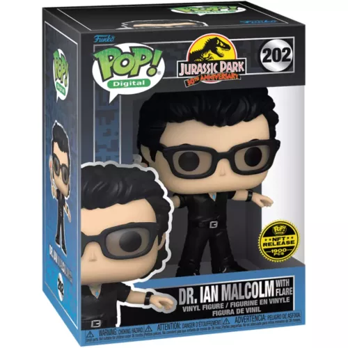 Funko Pop! Dr. Ian Malcolm with Flare #202 Jurassic Park 30th Anniversary Box