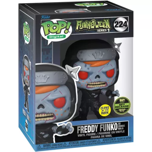 Funko Pop! Freddy Funko as Zombie Ninja #224 Glows in the Dark Box