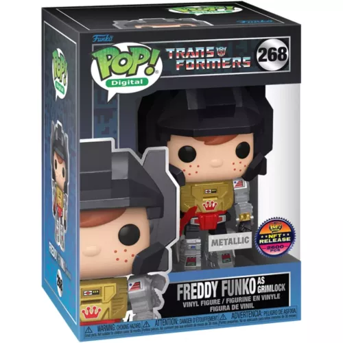 Funko Pop! Freddy Funko as Grimlock #268 Metallic Transformers Box