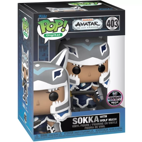 Funko Pop! Sokka in Wolf Mask #403 Nickelodeon The Legend of Korra Box